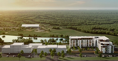 Vue aérienne du projet Cloria Vallée du Richelieu