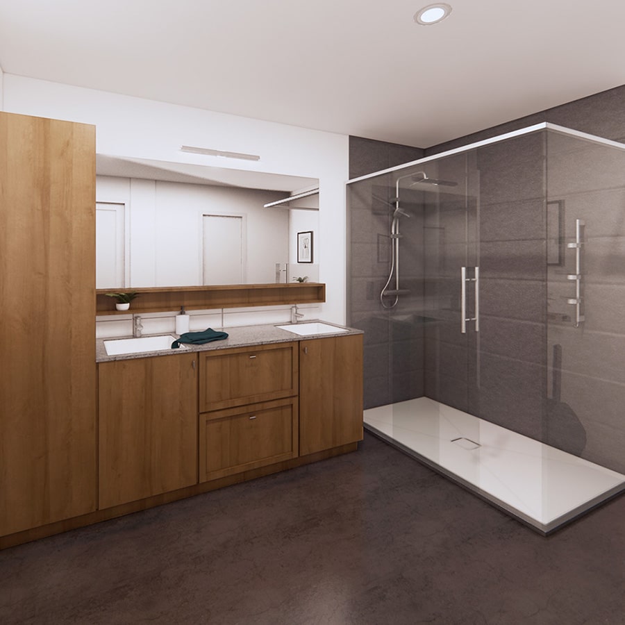 Salle de bain moderne dans un appartement boutique Cloria